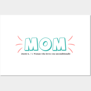 Mom lovely definition - Happy Mothers Day Gift - Gift for mom Posters and Art